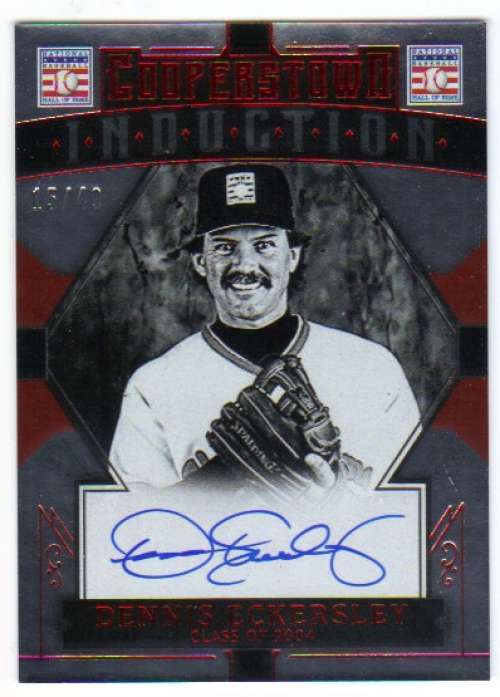 2015 Panini Cooperstown Collection HOF Induction Signatures Red Parallel