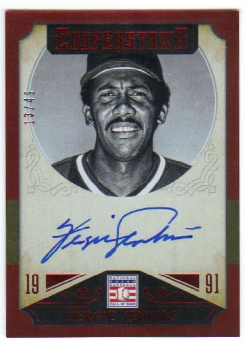 2015 Panini Cooperstown Collection HOF Signatures Red Parallel