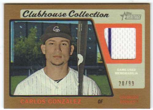 2015 Topps Heritage High Number Clubhouse Collection Relics Gold