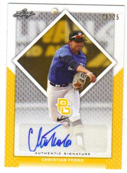2016 Leaf Perfect Game National Showcase Autographs Yellow