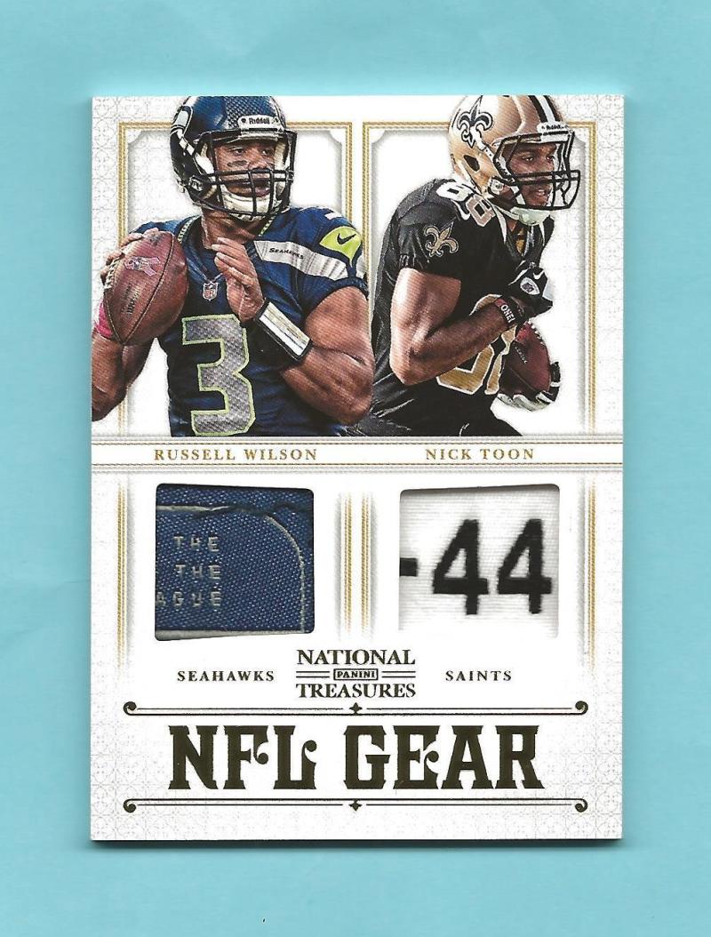 2012 Playoff National Treasures Rookie NFL Gear Combo Player Materials Prime