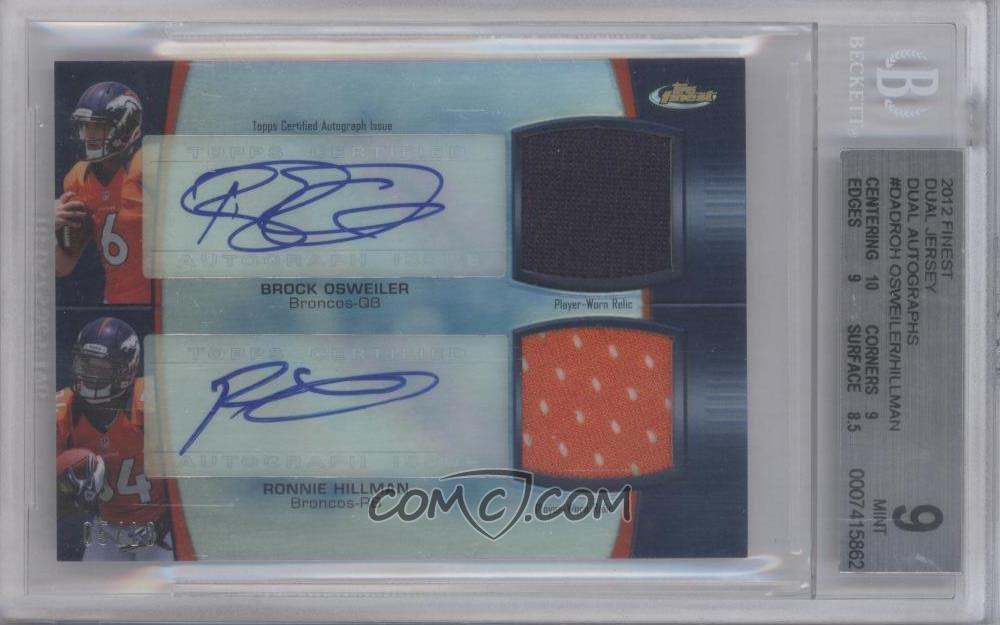 2012 Topps Finest Dual Autographs Relic