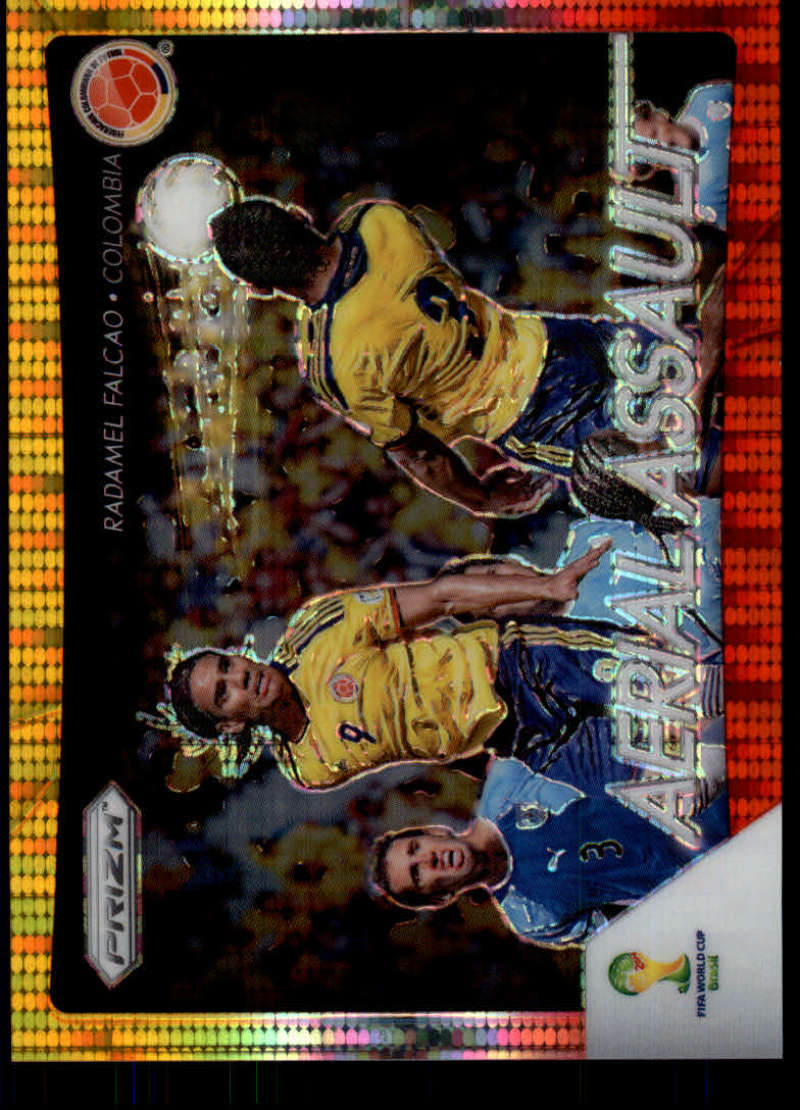 2014 Panini World Cup Prizm Aerial Assault Yellow and Red Pulsar Prizms