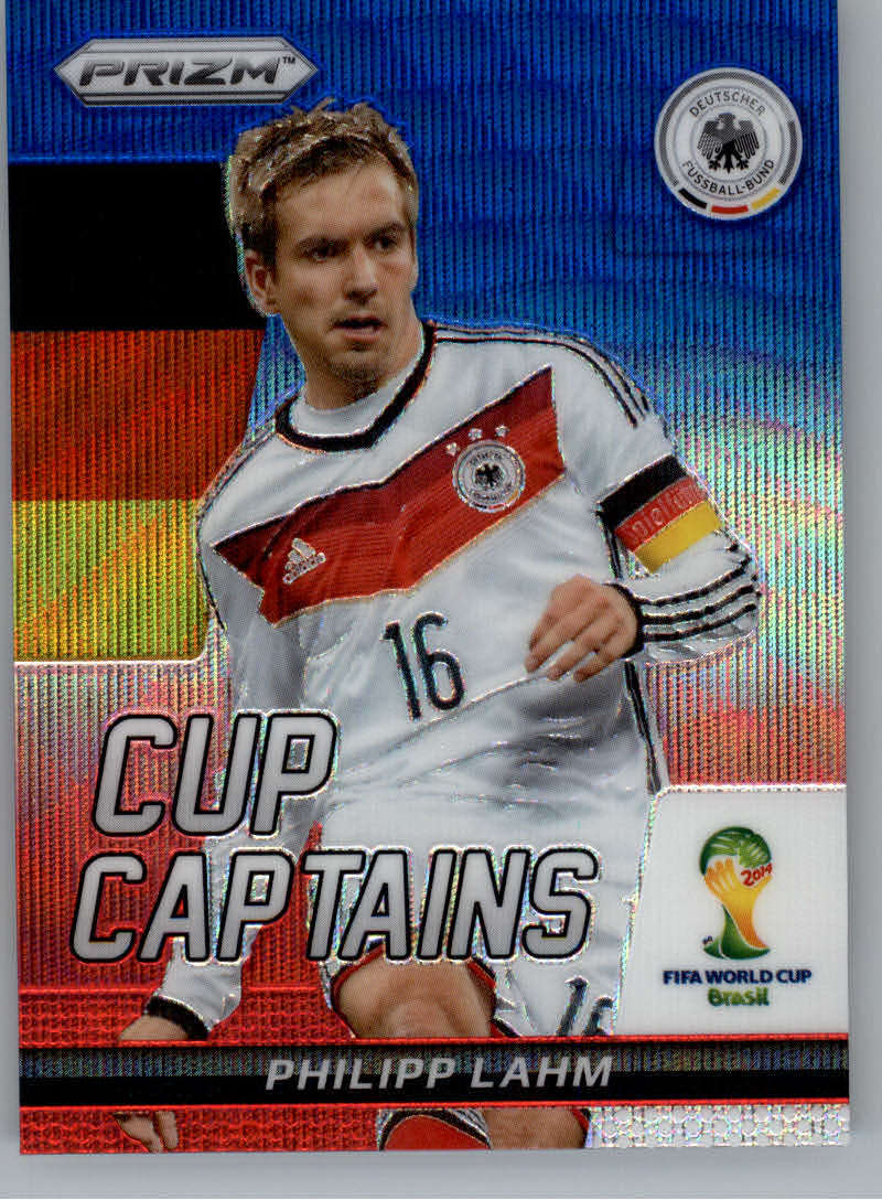 2014 Panini World Cup Prizm Cup Captains Blue and Red Blue Wave Prizms
