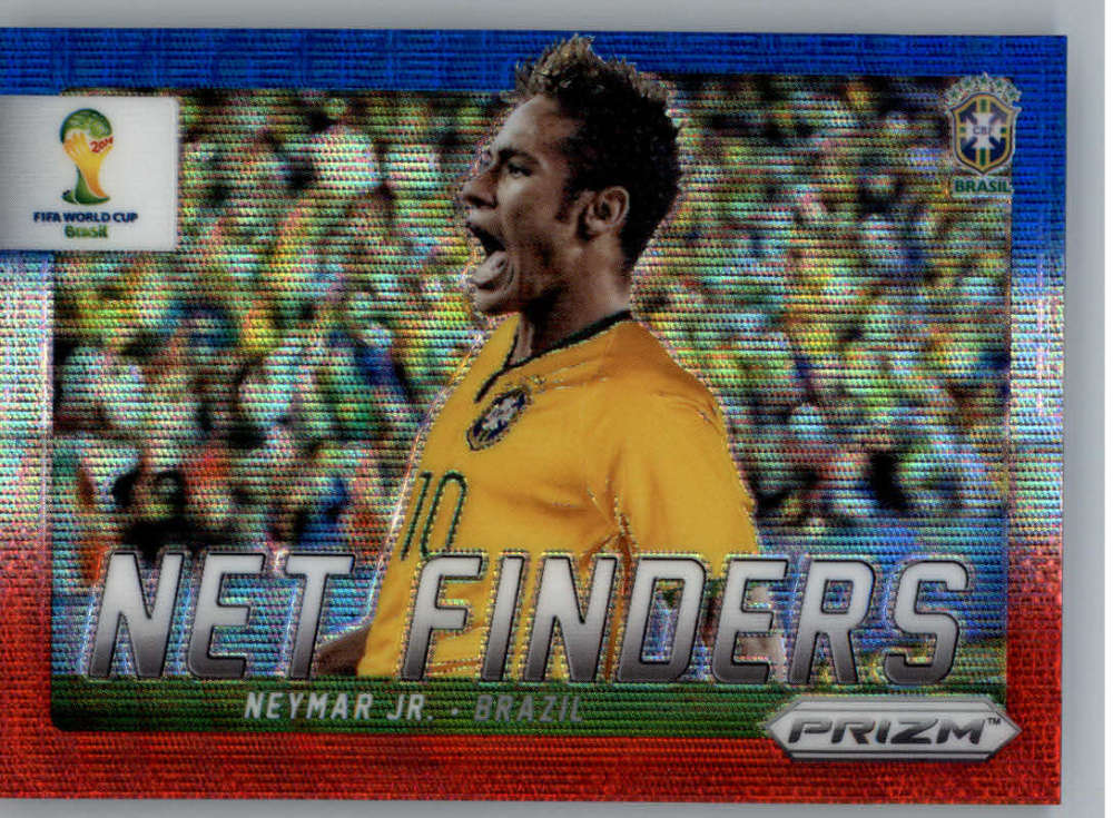 2014 Panini World Cup Prizm Net Finders Blue and Red Blue Wave Prizms