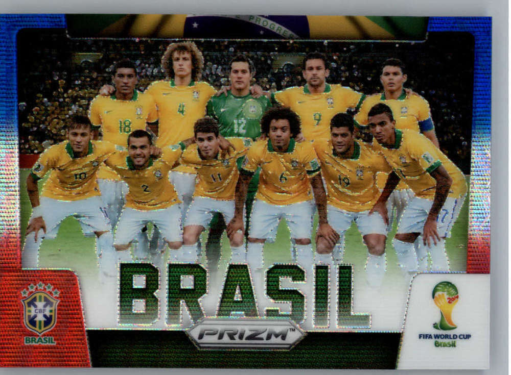 2014 Panini World Cup Prizm Team Photos Blue and Red Blue Wave Prizms