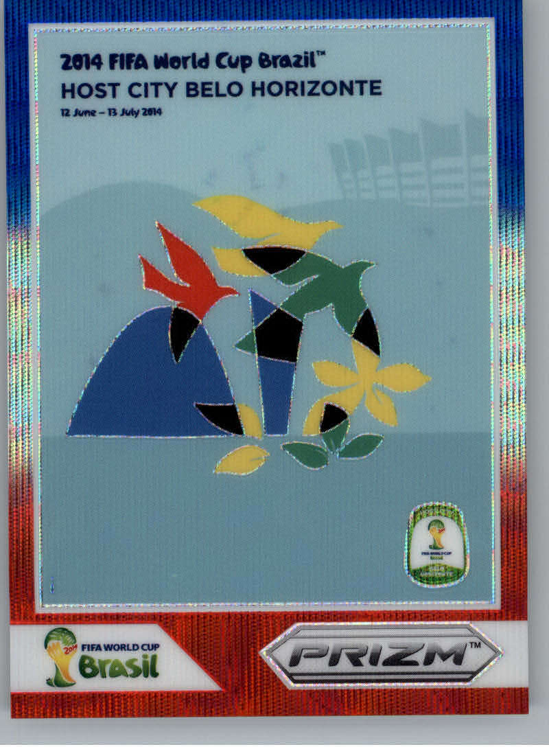 2014 Panini World Cup Prizm World Cup Posters Blue and Red Blue Wave Prizms