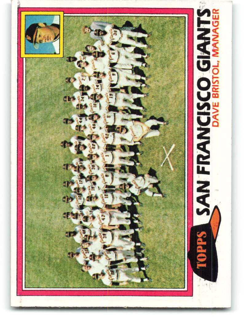 1981 Topps #686 Giants Team/Dave Bristol MG 
