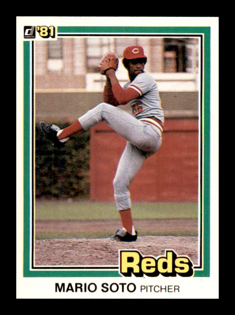 1981 Donruss Baseball #63 Mario Soto Cincinnati Reds  Official MLB Trading Card (Stock Photo Shown, Card in approximately Near Mint Condition)