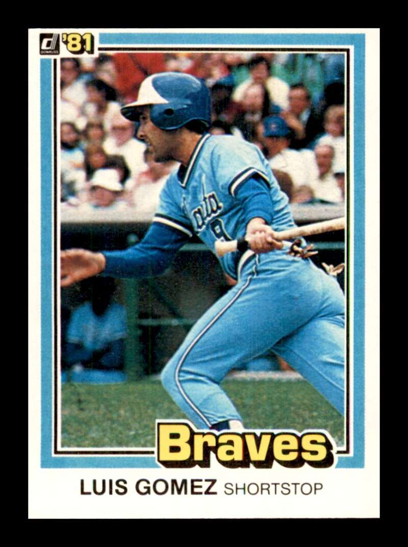 1981 Donruss Baseball #88 Luis Gomez Atlanta Braves  Official MLB Trading Card (Stock Photo Shown, Card in approximately Near Mint Condition)
