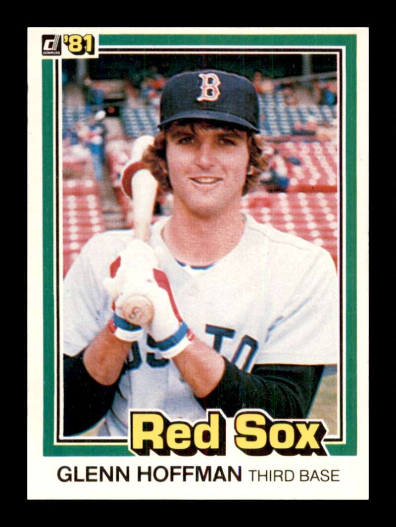 1981 Donruss Baseball #95 Glenn Hoffman RC Rookie Boston Red Sox  Official MLB Trading Card (Stock Photo Shown, Card in approximately Near Mint Condit