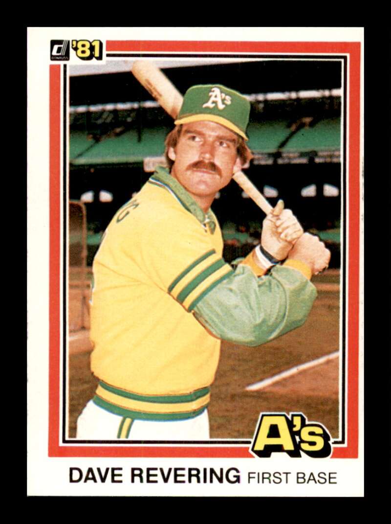 1981 Donruss Baseball #117 Dave Revering Oakland Athletics 