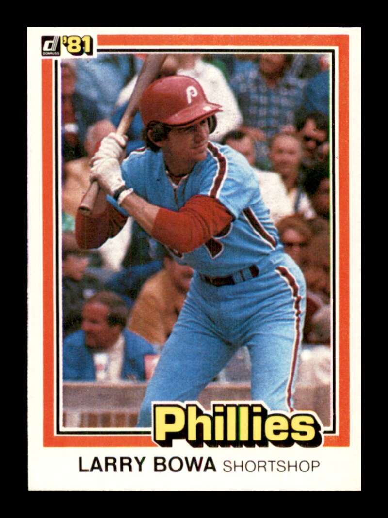 1981 Donruss Baseball #142 Larry Bowa Philadelphia Phillies  Official MLB Trading Card (Stock Photo Shown, Card in approximately Near Mint Condition)