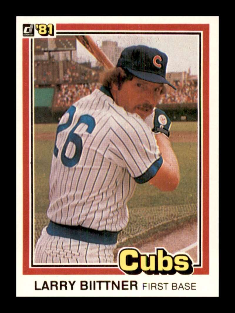 1981 Donruss Baseball #515 Larry Biittner Chicago Cubs  Official MLB Trading Card (Stock Photo Shown, Card in approximately Near Mint Condition)