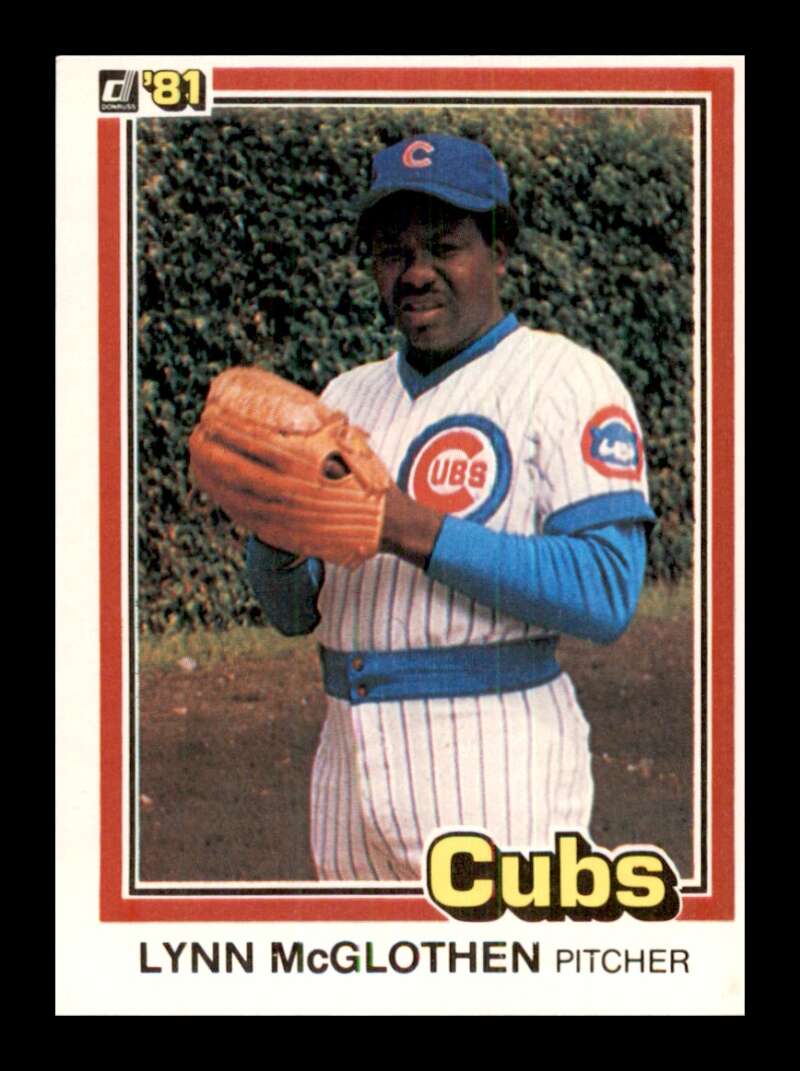 1981 Donruss Baseball #562 Lynn McGlothen Chicago Cubs  Official MLB Trading Card (Stock Photo Shown, Card in approximately Near Mint Condition)