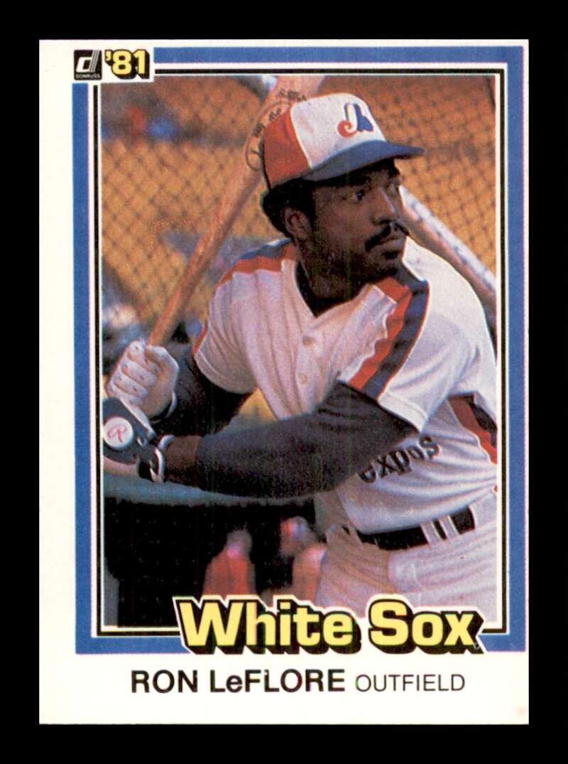 1981 Donruss Baseball #576 Ron LeFlore Chicago White Sox  Official MLB Trading Card (Stock Photo Shown, Card in approximately Near Mint Condition)