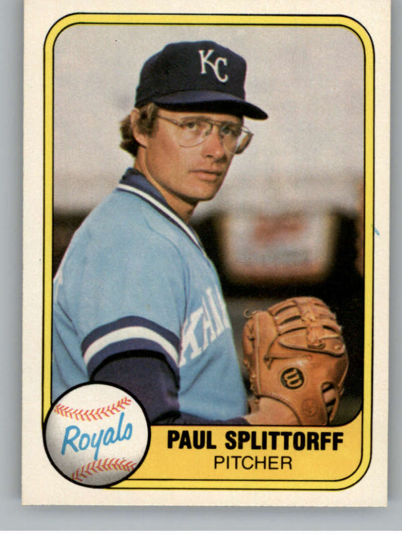 1981 Fleer Baseball #30 Paul Splittorff Kansas City Royals  Official MLB Trading Card
