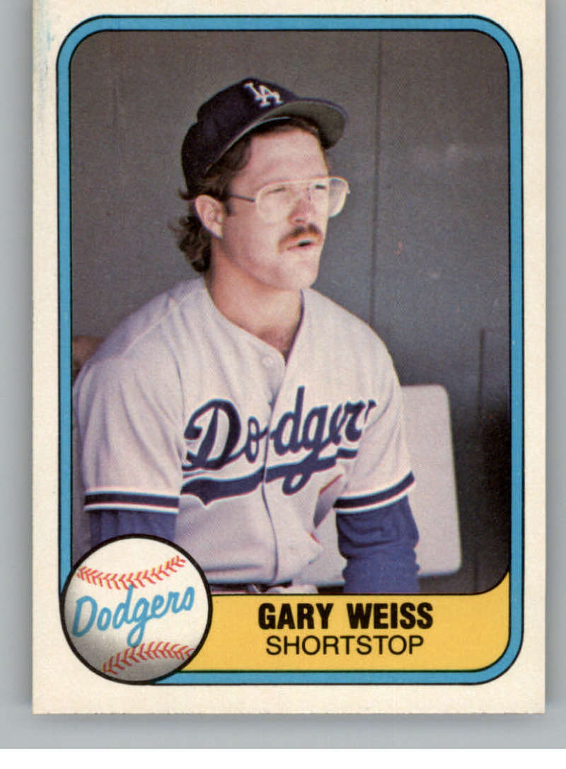 1981 Fleer Baseball #130 Gary Weiss RC Rookie Los Angeles Dodgers  Official MLB Trading Card