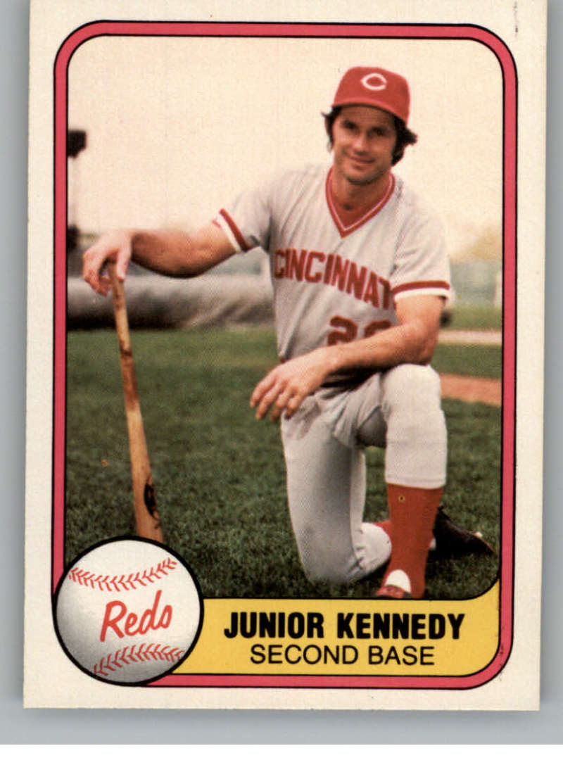 1981 Fleer Baseball #203 Junior Kennedy Cincinnati Reds  Official MLB Trading Card