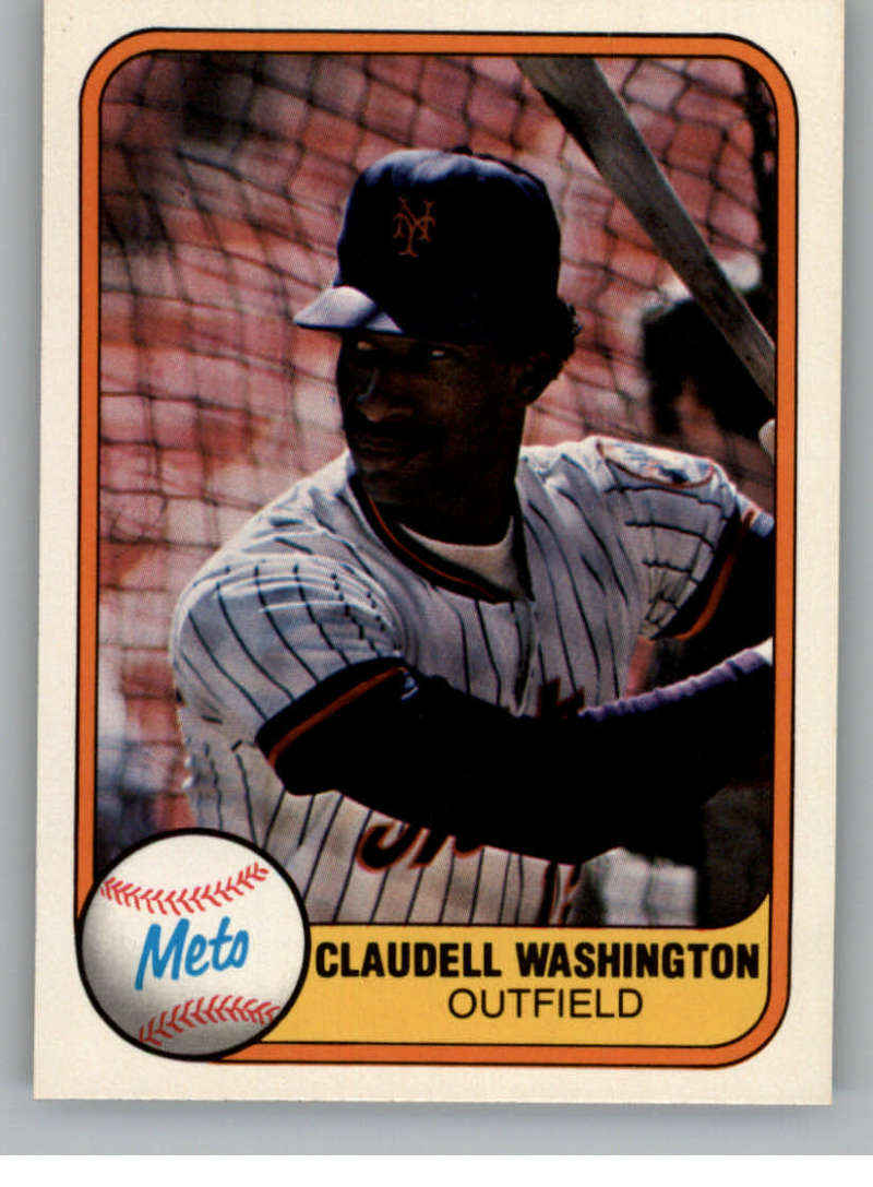 1981 Fleer Claudell Washington #329 EX Mets