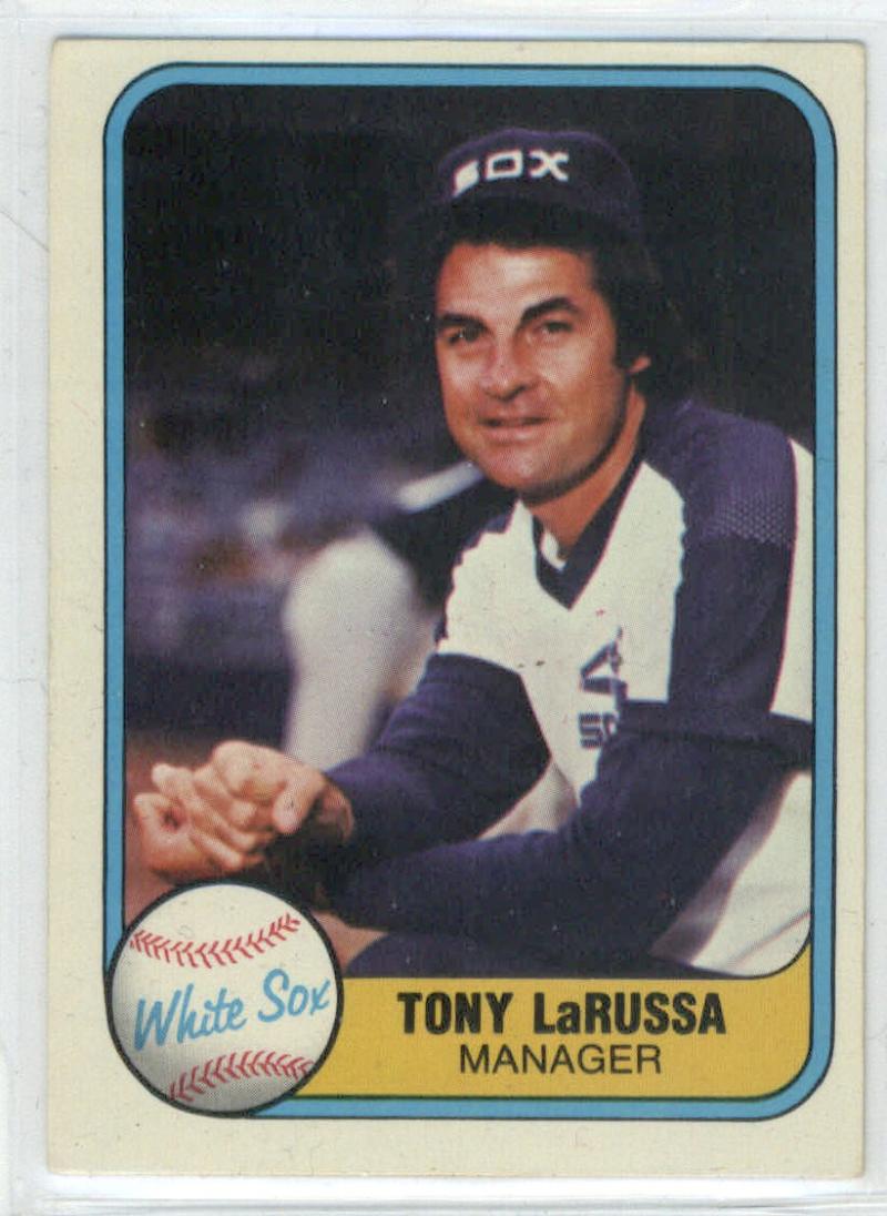 1981 Fleer Baseball #344 Tony LaRussa Chicago White Sox MG  Official MLB Trading Card