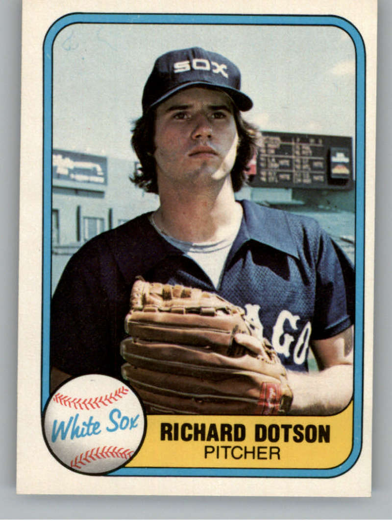 1981 Fleer Baseball #356 Richard Dotson RC Rookie Chicago White Sox  Official MLB Trading Card