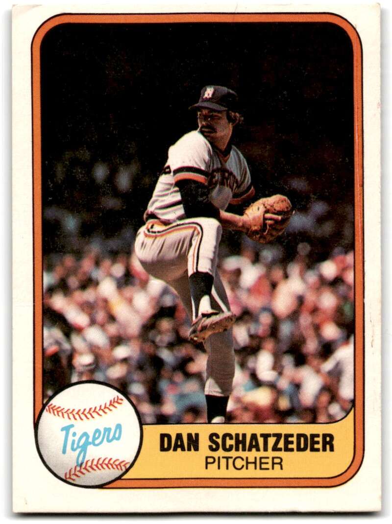1981 Fleer Baseball #482 Dan Schatzeder Detroit Tigers  Official MLB Trading Card