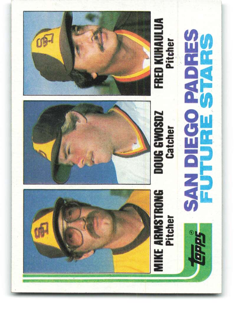 1982 Topps Mike Armstrong/Doug Gwosdz/Fred Kuhaulua #731 EX/NM RC Rookie Padres 