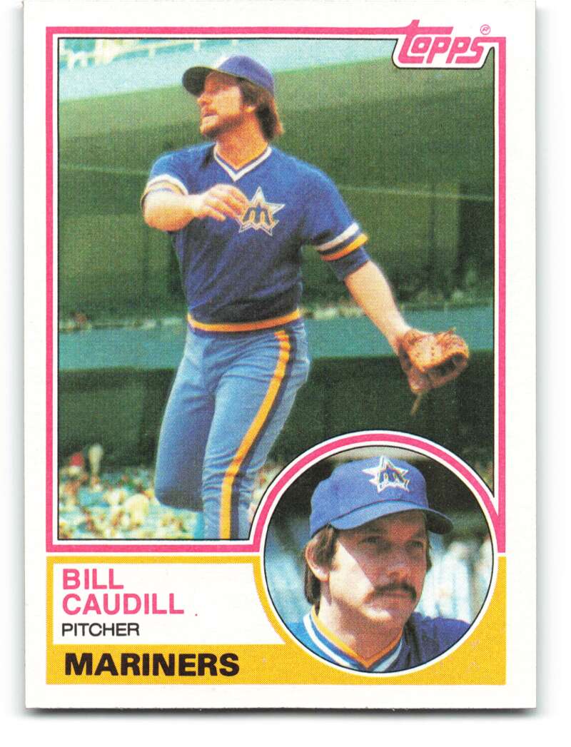 1983 Topps Baseball #78 Bill Caudill Seattle Mariners  MLB Trading Card from Vending boxes (stock photos used) Near Mint or better condition Sharp Cor