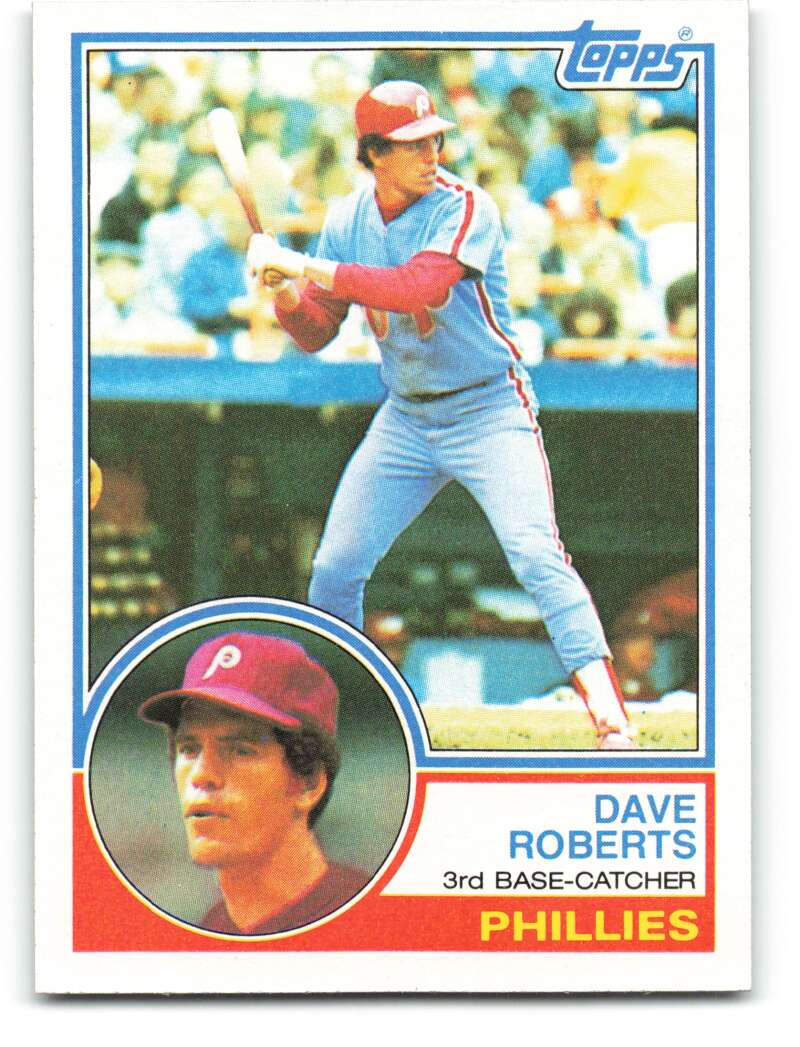 1983 Topps Baseball #148 Dave Roberts Philadelphia Phillies  MLB Trading Card from Vending boxes (stock photos used) Near Mint or better condition Sha