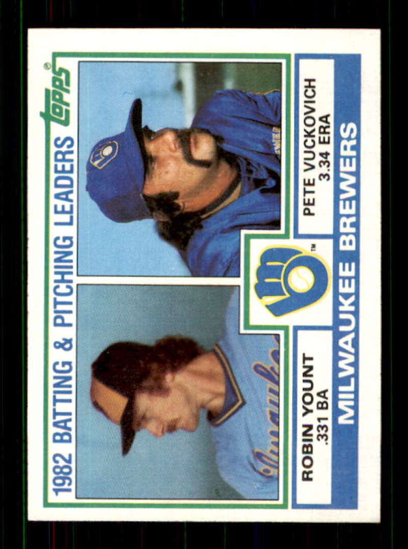 1983 Topps Robin Yount/Pete Vuckovich #321 EX Brewers Brewers Batting & Pitching