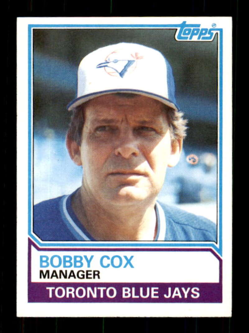1983 Topps Baseball #606 Bobby Cox Toronto Blue Jays MG 