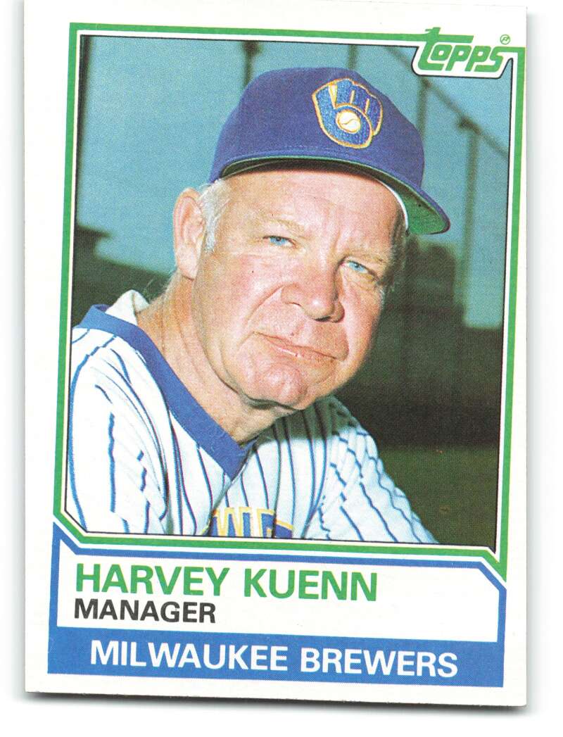 1983 Topps Baseball #726 Harvey Kuenn Milwaukee Brewers MG 