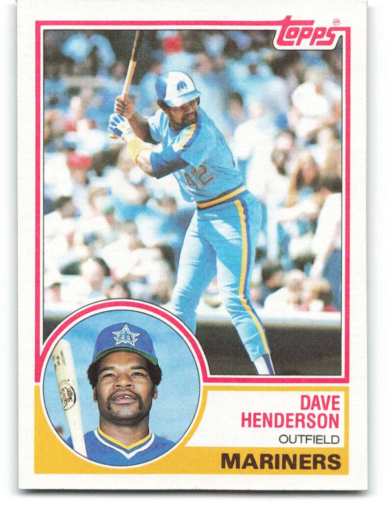 1983 Topps Baseball #732 Dave Henderson Seattle Mariners 