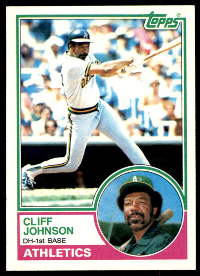 1983 Topps #762 Cliff Johnson Oakland Athletics 