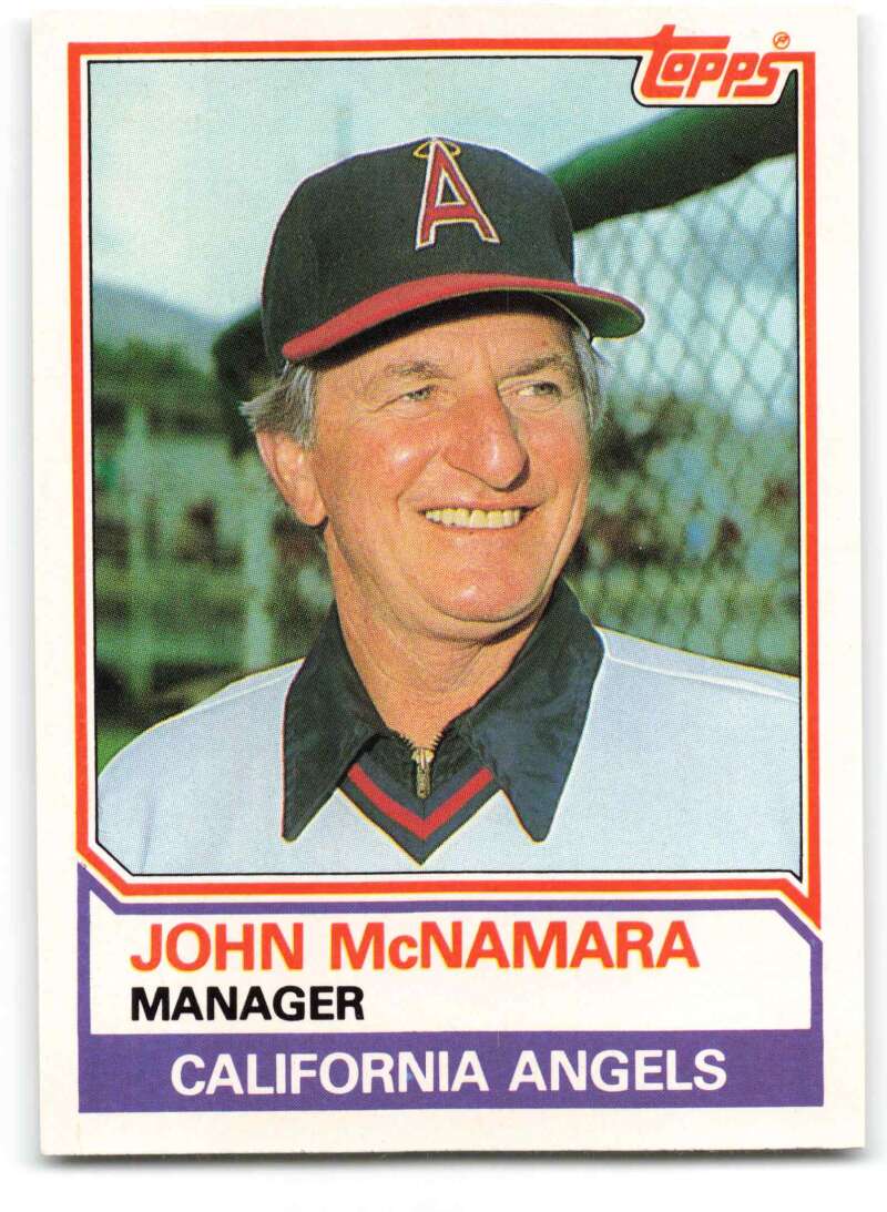 1983 Topps Traded Baseball #70T John McNamara California Angels Manager 