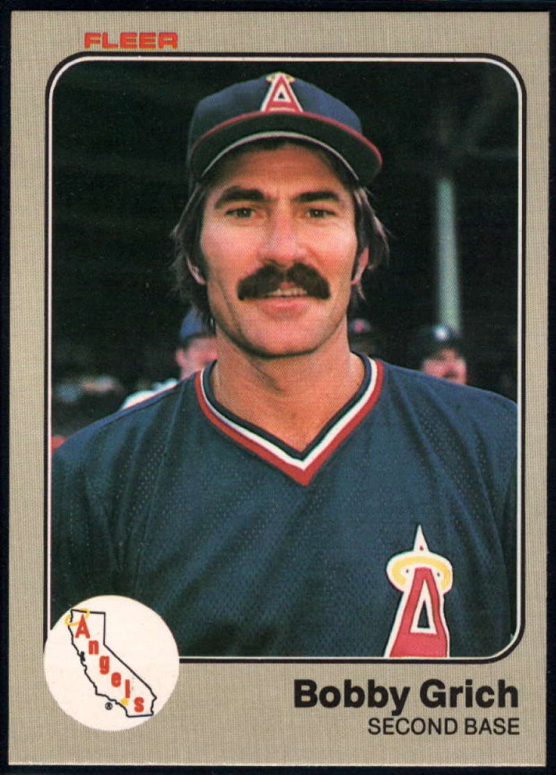 1983 Fleer #91 Bobby Grich NM-MT California Angels Baseball 