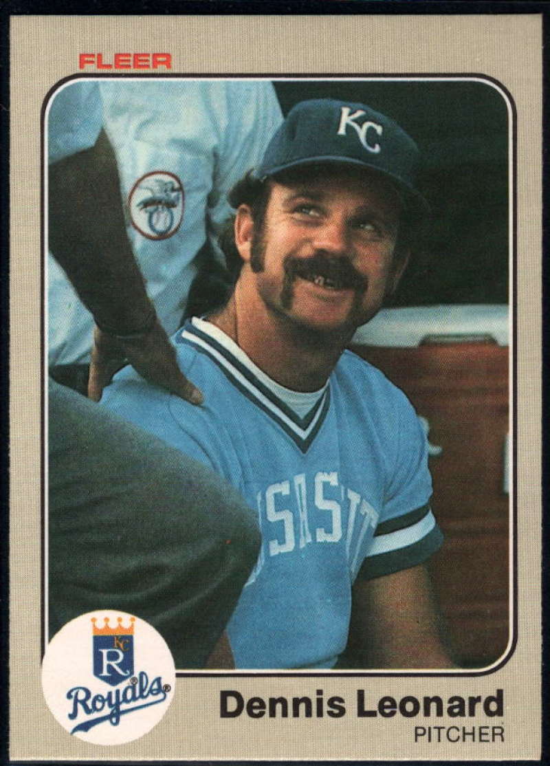 1983 Fleer #116 Dennis Leonard NM-MT Kansas City Royals Baseball 
