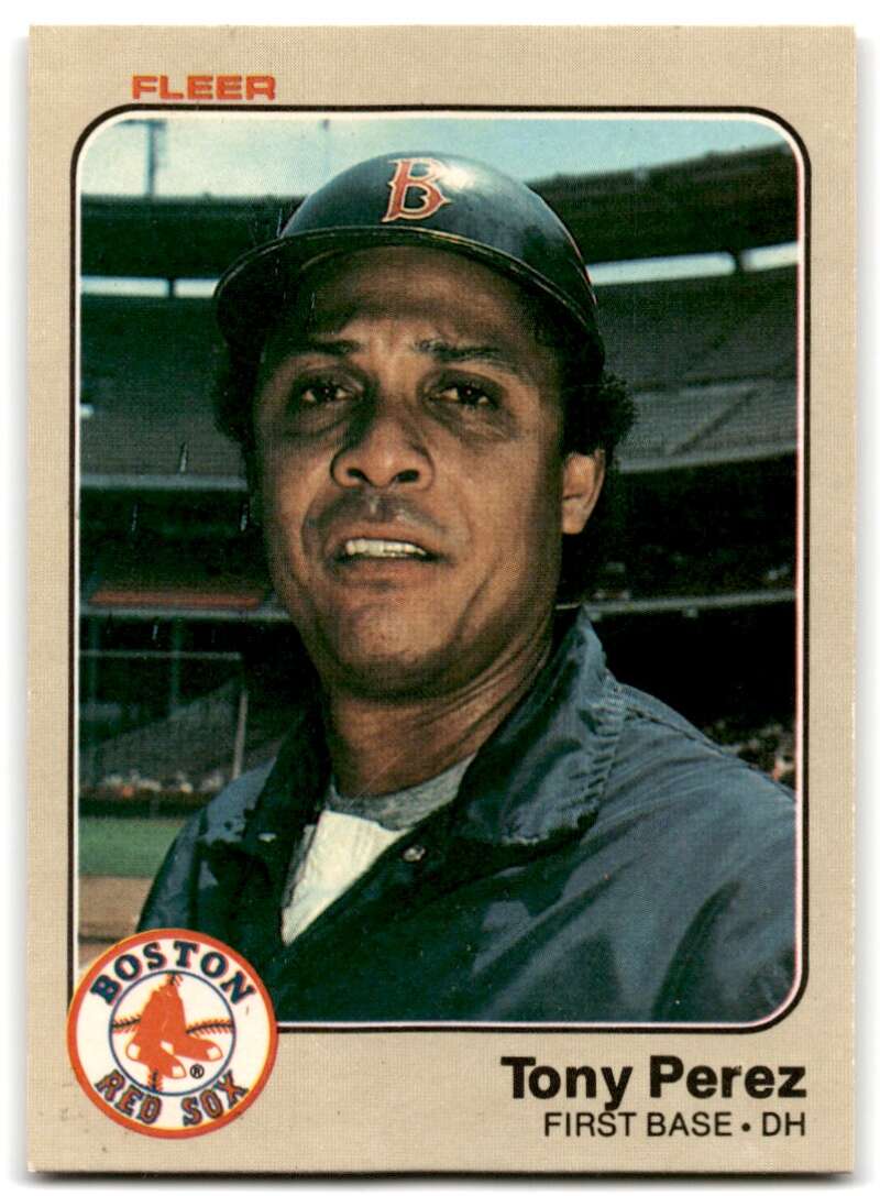 1983 Fleer #191 Tony Perez NM-MT Boston Red Sox Baseball 