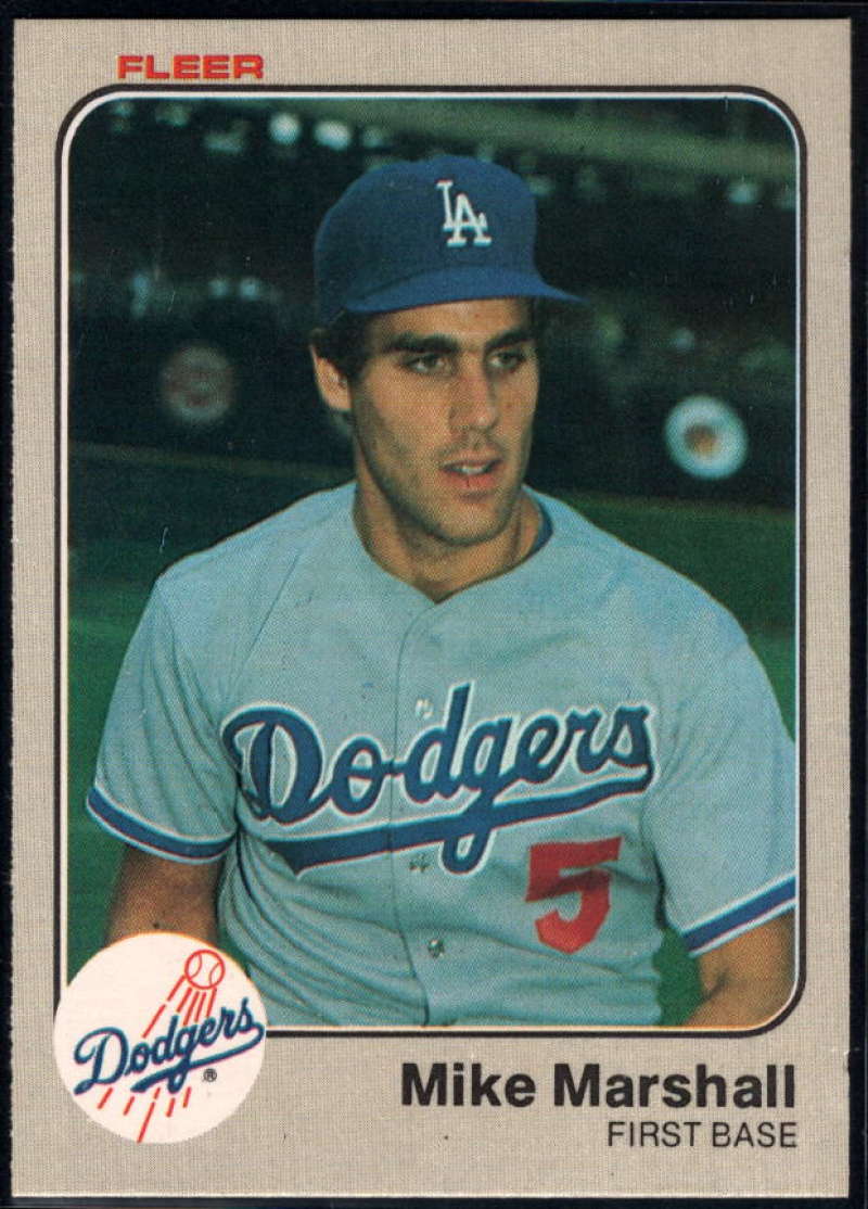 1983 Fleer #211 Mike Marshall NM-MT Los Angeles Dodgers Baseball 