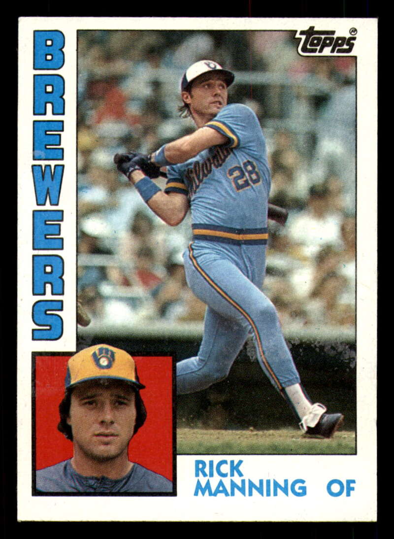 1984 Topps Baseball #128 Rick Manning Milwaukee Brewers 