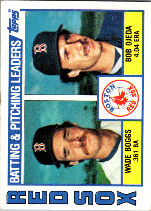 1984 Topps #786 Wade Boggs/Bob Ojeda NM-MT Boston Red Sox 
