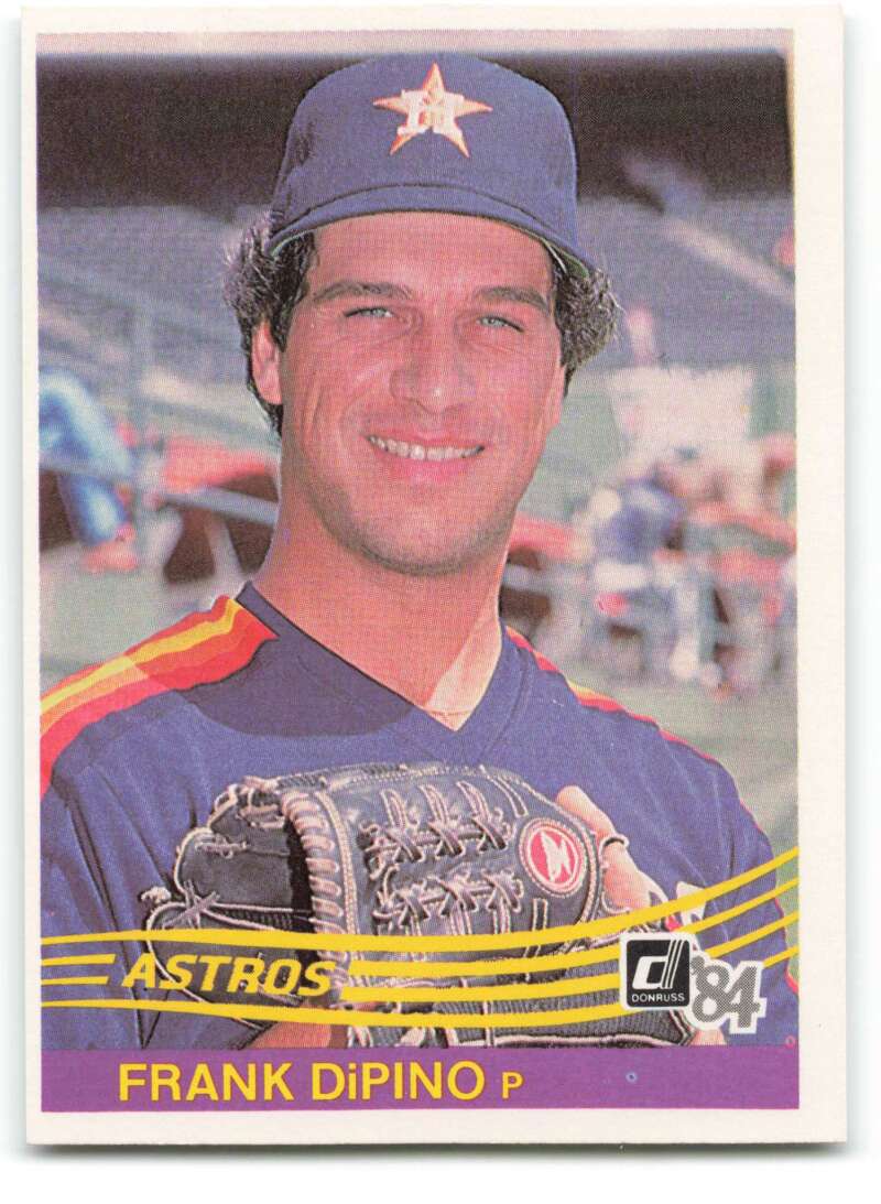 1984 Donruss Baseball #502 Frank DiPino Houston Astros  Official MLB Trading Card Sharp Edges and Corners from Set Break (Stock Photo Shown, Centering