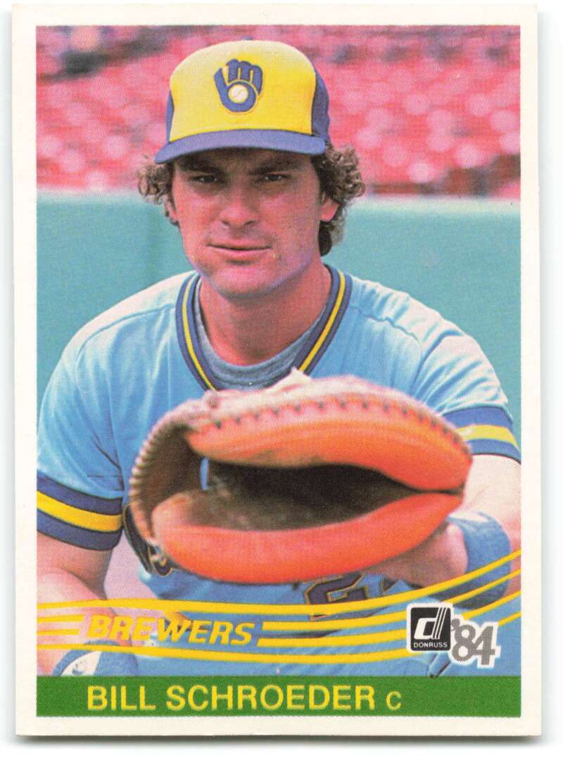 1984 Donruss Baseball #515 Bill Schroeder Milwaukee Brewers  Official MLB Trading Card Sharp Edges and Corners from Set Break (Stock Photo Shown, Cent