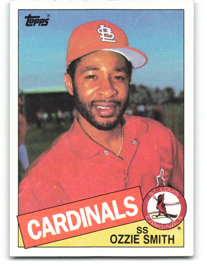 1985 Topps Baseball #605 Ozzie Smith St. Louis Cardinals  Official MLB Trading Card (stock photos used) Near Mint or better condition