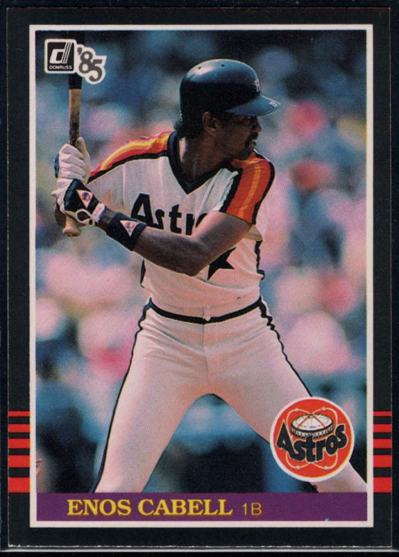 1985 Donruss Baseball #110 Enos Cabell Houston Astros  Official MLB Trading Card (Stock Photo Used, Sharp Corners NM+ Guaranteed)