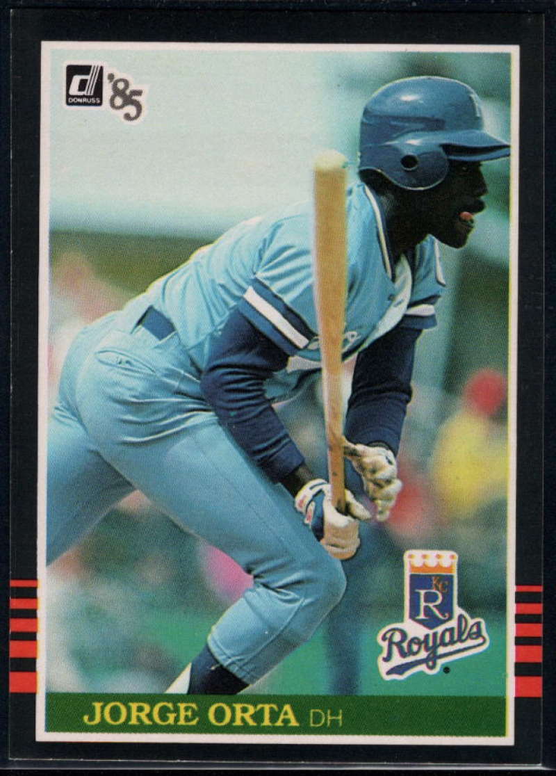 1985 Donruss Baseball #130 Jorge Orta Kansas City Royals  Official MLB Trading Card (Stock Photo Used, Sharp Corners NM+ Guaranteed)