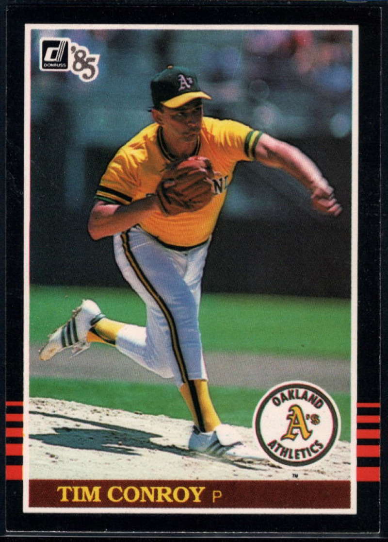 1985 Donruss Baseball #156 Tim Conroy Oakland Athletics  Official MLB Trading Card (Stock Photo Used, Sharp Corners NM+ Guaranteed)