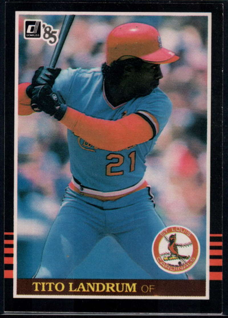 1985 Donruss Baseball #168 Tito Landrum St. Louis Cardinals  Official MLB Trading Card (Stock Photo Used, Sharp Corners NM+ Guaranteed)