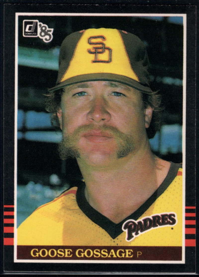 1985 Donruss Baseball #185 Rich Gossage San Diego Padres  Official MLB Trading Card (Stock Photo Used, Sharp Corners NM+ Guaranteed)